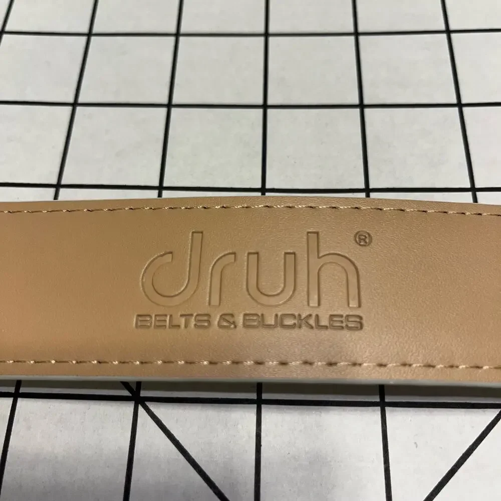 NWOT DRUH GENUINE LEATHER BELT GOLFER GREEN BUCKLE BELT